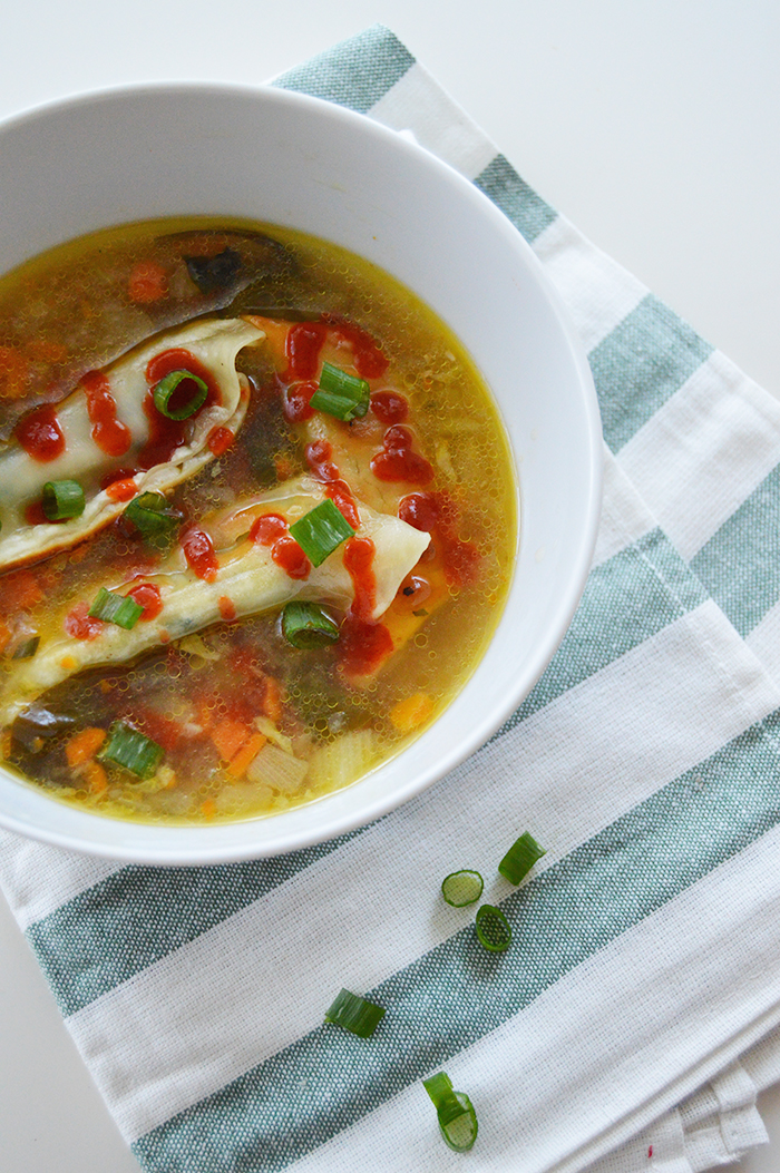 Potsticker Soup ready in minutes + loaded with vegetables - DC Girl in Pearls
