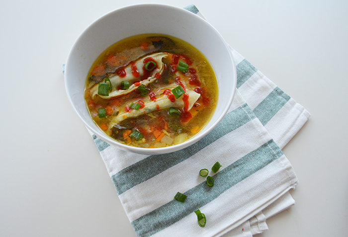 Potsticker Soup ready in minutes + loaded with vegetables - DC Girl in Pearls