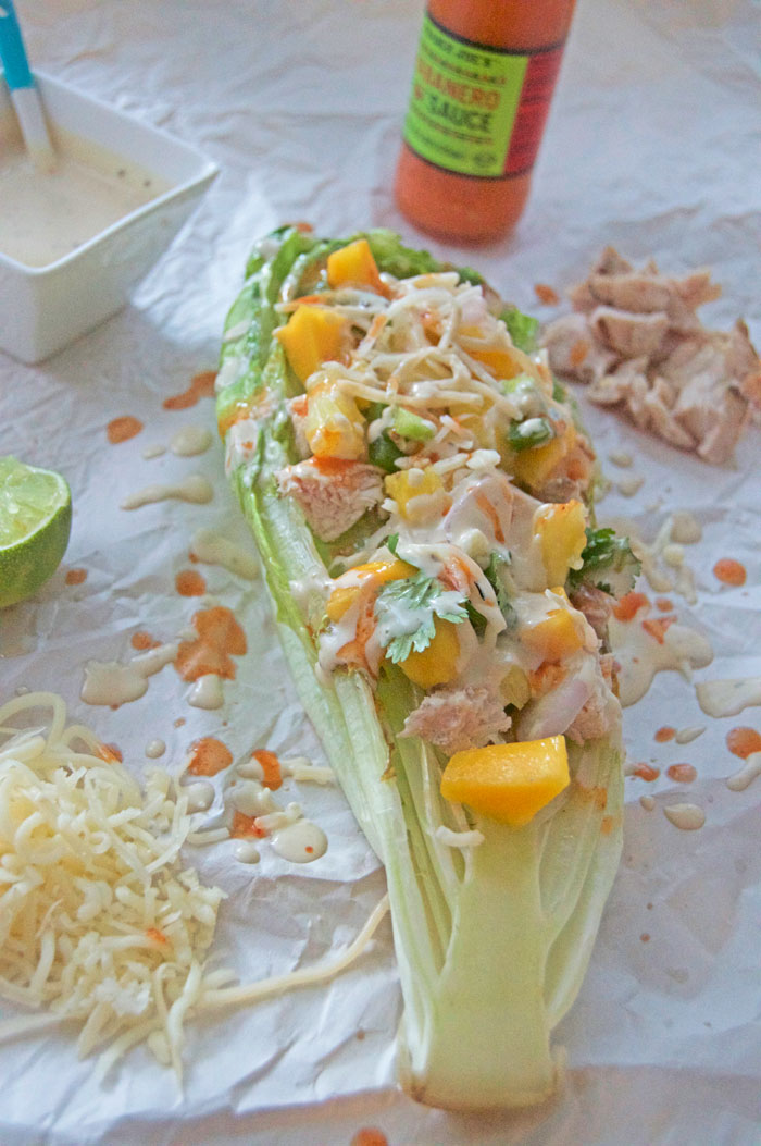 Grilled Pineapple Mango Chicken Caesar Salad | dcgirlinpearls.com