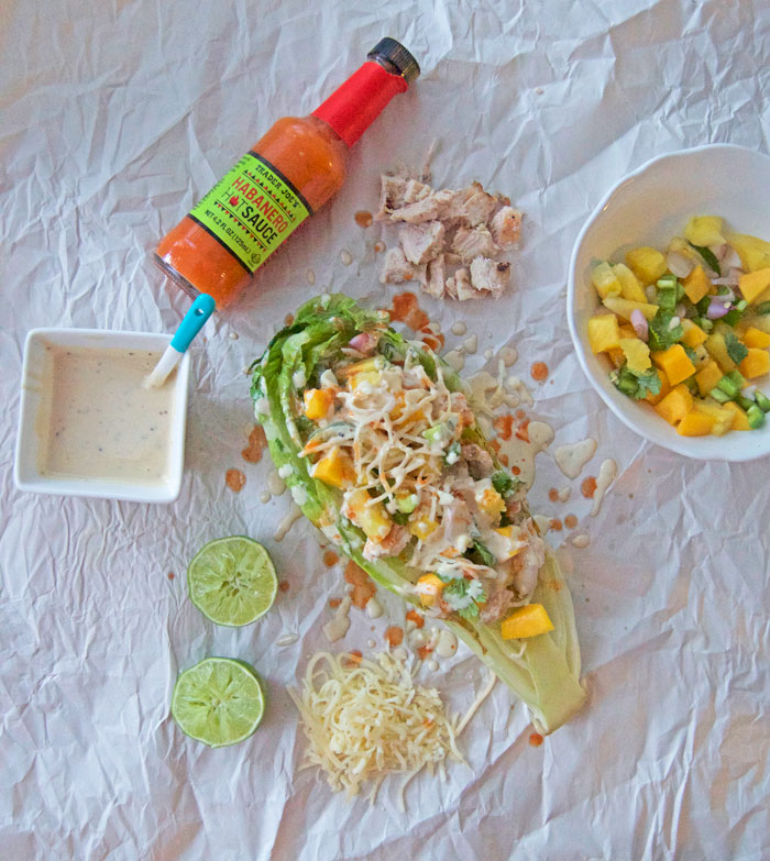 Grilled Pineapple Mango Chicken Caesar Salad | dcgirlinpearls.com